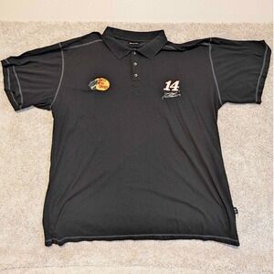 Chase Authentics Black 14 Tony Stewart NASCAR Polo Shirt Mens 3XL Bass Pro Shops